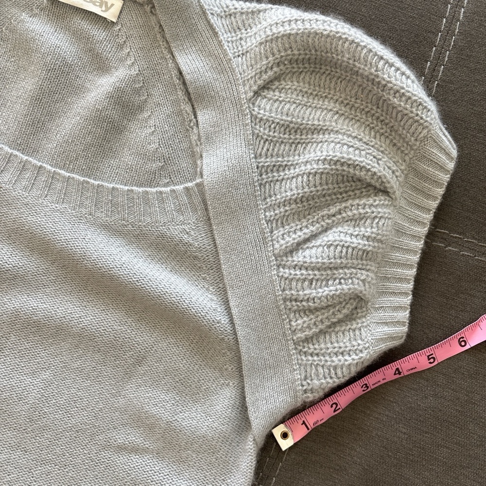 TSESAY Women's 100% cashmere Gray Knit Top. M - Picture 6 of 7